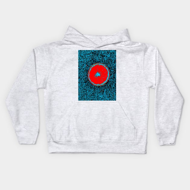 Blood Red Orange Kids Hoodie by Tovers